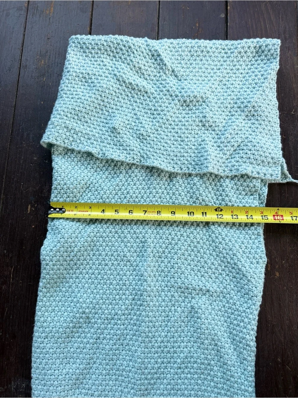 Light Blue Knitted Mermaid Tail Blanket